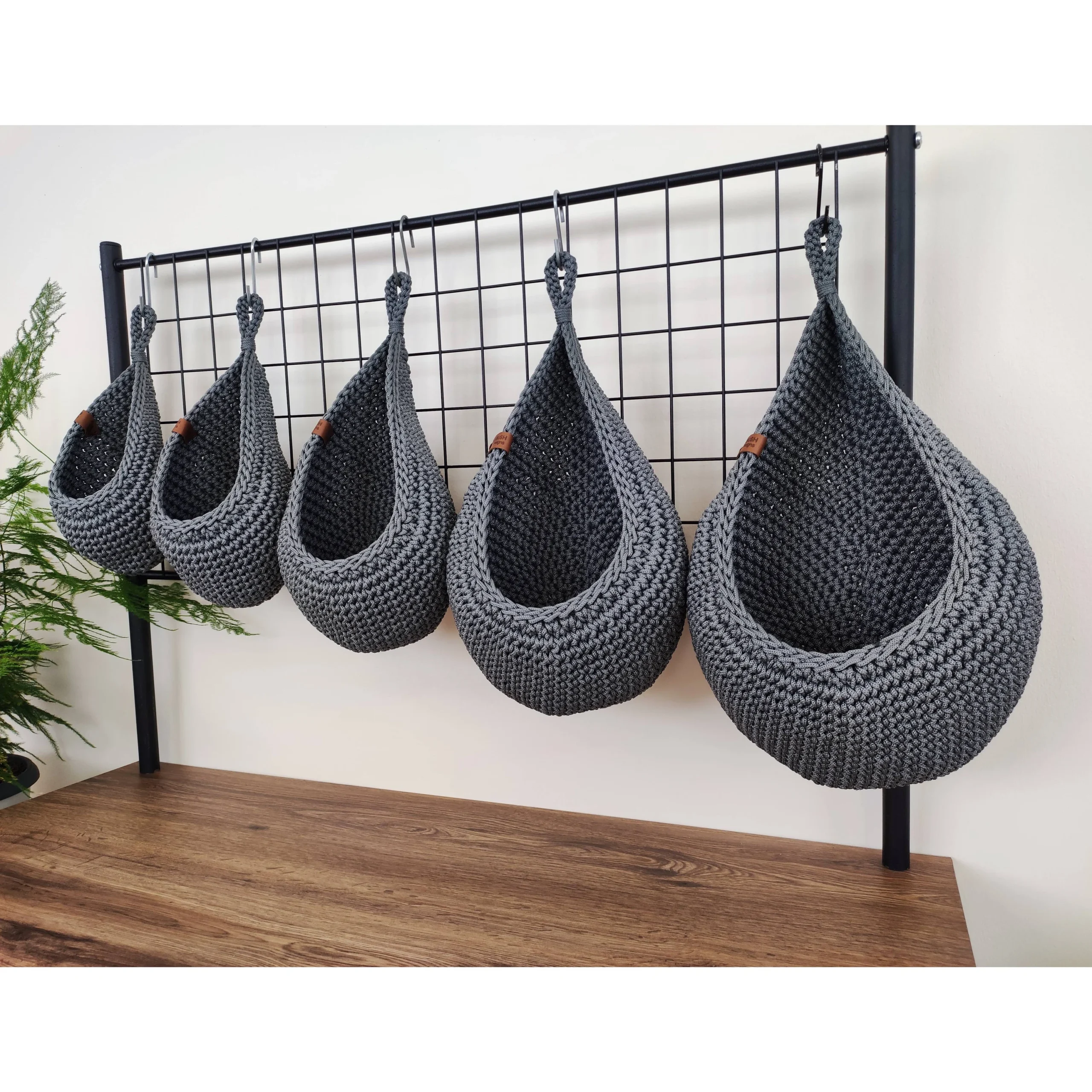 Wall Hanging Basket: Rustic Kitchen Storage - Image 4