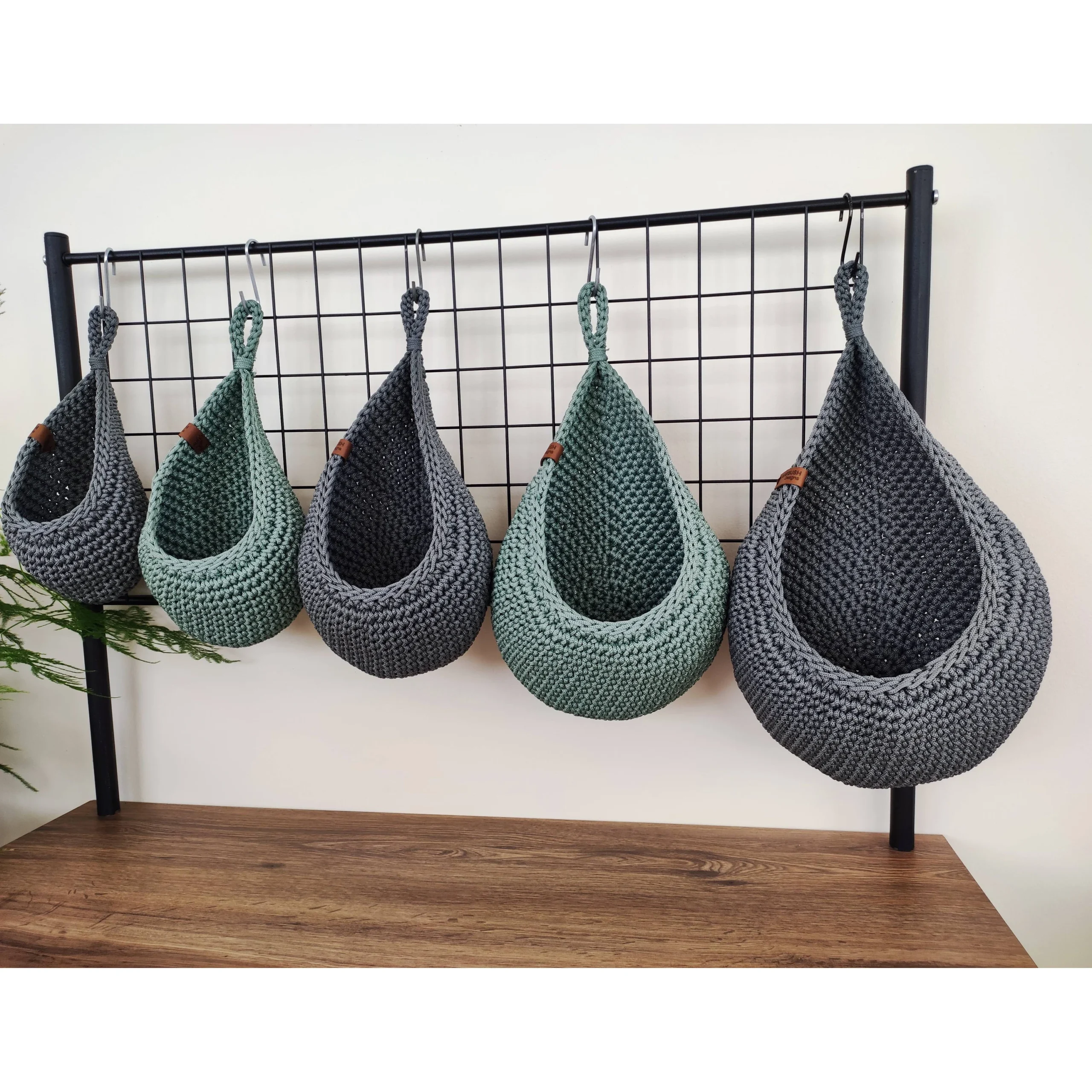Wall Hanging Basket: Rustic Kitchen Storage - Image 8
