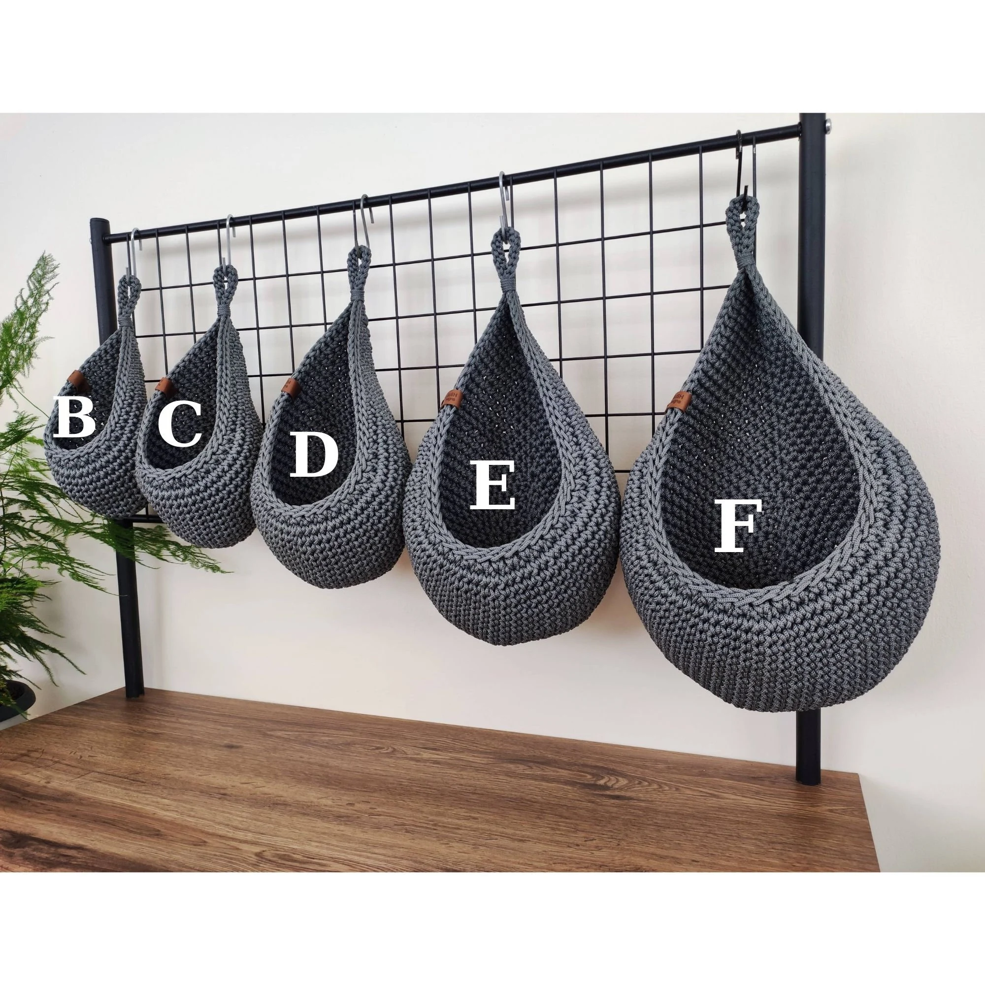 Wall Hanging Basket – Rustic Kitchen Storage - Image 2
