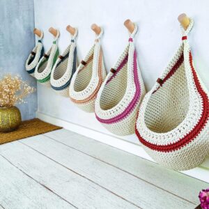 Wall Hanging Basket: Rustic Kitchen Storage